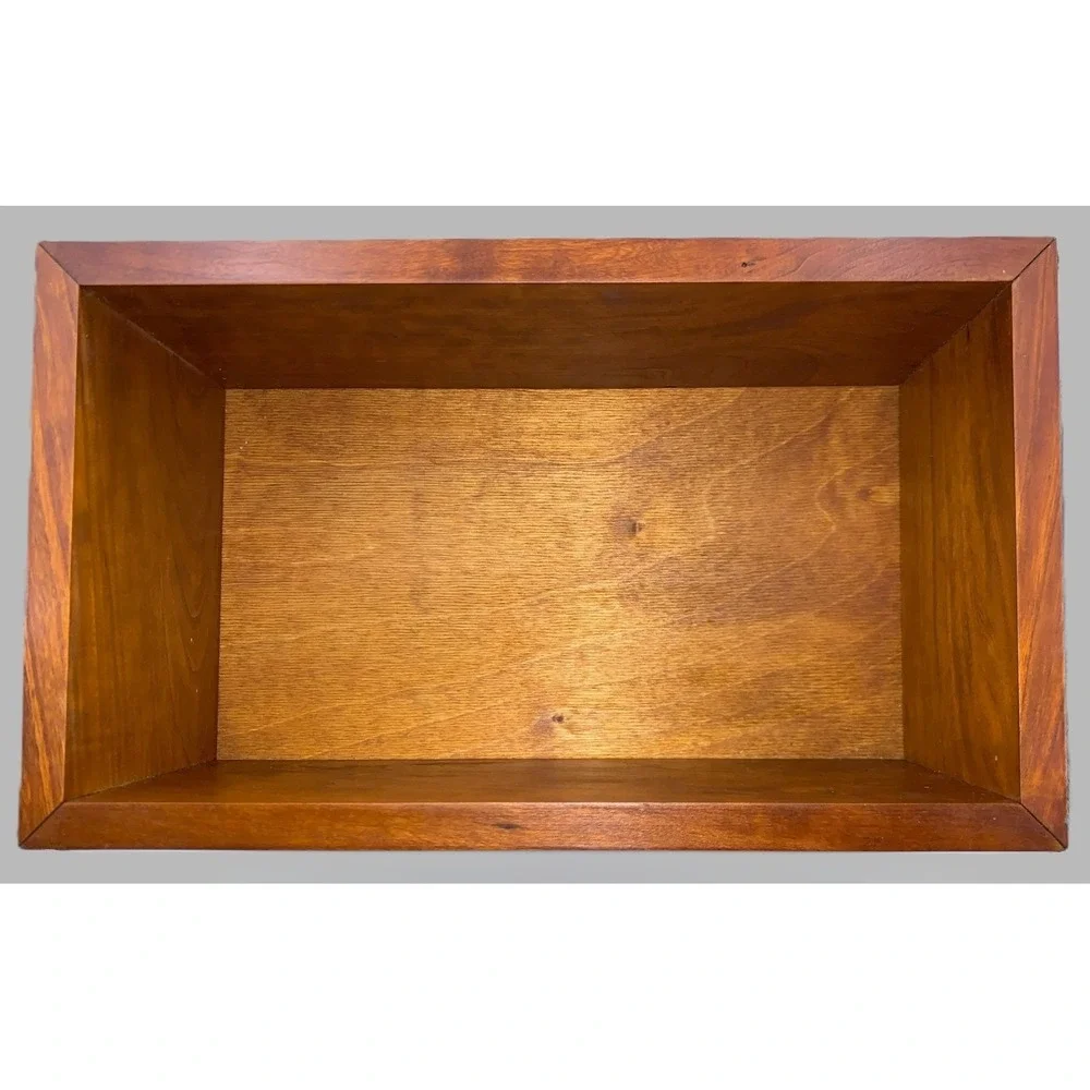 American Crafted Handmade Cherry Wood Box w Lid Funerary Ashes Storage, Keepsake